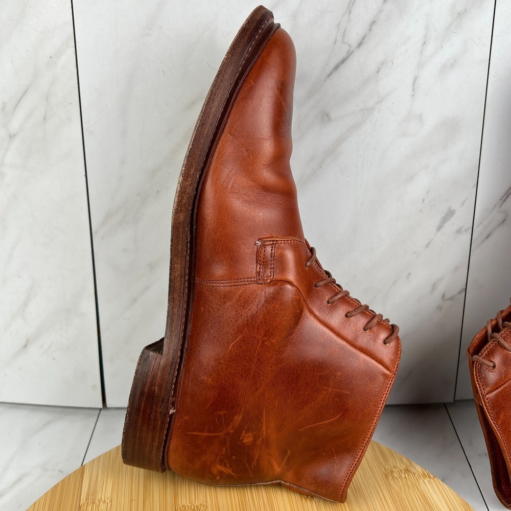 Florsheim x Duckie Brown Mens Size 11 D Brown Leather Lace Up Boots 19140 - Picture 6 of 14